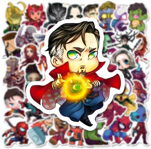 200PCS Cartoon Character Superhero Stickers for Kids Waterproof Vinyl Superhero Stickers Bulk for Water Bottles Skateboard Luggage Laptop Bumper Boys Teens Adults in Kuwait