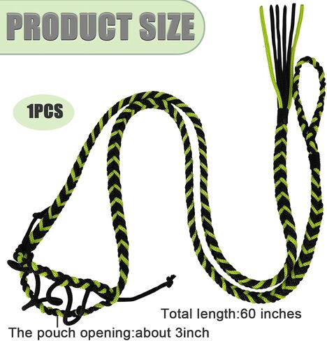 Balearic Shepherd Sling,Handcrafted Braided Slingshot, Roman Greek Throwing Sling for Stones & Tennis Balls in Kuwait