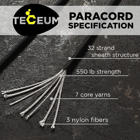 Bundle of 2 Items – Paracord Type III 550 Black 100 ft & Paracord Type IV 750 lb Army Green 100 ft – 4mm – Tactical Rope MIL-SPEC – Camping Hiking Fishing Gear and Equipment – Strong Survival Rope in Kuwait