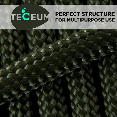 Bundle of 2 Items – Paracord Type III 550 Black 100 ft & Paracord Type IV 750 lb Army Green 100 ft – 4mm – Tactical Rope MIL-SPEC – Camping Hiking Fishing Gear and Equipment – Strong Survival Rope in Kuwait