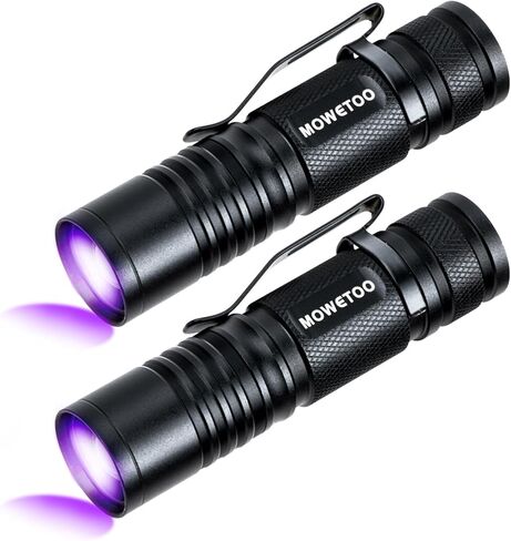 2Pack Black Light Flashlight,395nm Mini Zoomable UV LIGHT,USB-C Port in Kuwait