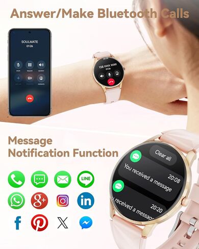 Smart Watch for Women, Bluetooth Call, 1.32" AMOLED, 2Bands in Kuwait