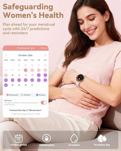 Smart Watch for Women, Bluetooth Call, 1.32" AMOLED, 2Bands in Kuwait