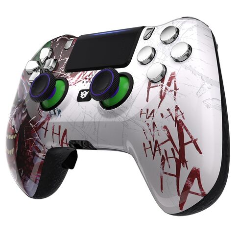 HEXGAMING HYPER Wireless Controller Compatible with ps4-4 Back Buttons, Triggers stop, Interchangeable Thumbsticks - Clown Silver in Kuwait