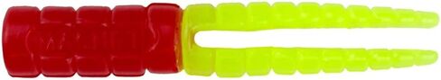 Crappie Magnet Split-Tail Grub Body - Red Chartreuse - 50 Pack in Kuwait