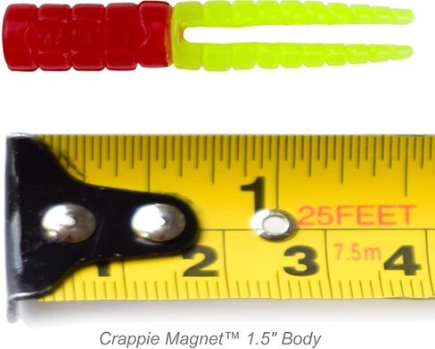 Crappie Magnet Split-Tail Grub Body - Red Chartreuse - 50 Pack in Kuwait