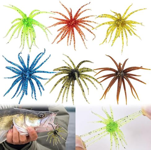 6Pcs Sea Urchin 6Colors Fishing Lure Slow Floating Lures in Kuwait