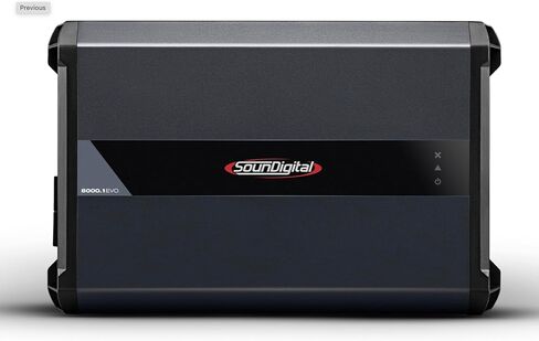 SounDigital Car & Motorcycle Amplifier, 8000 Watts RMS, 1 Ohm, 1 Channel, High Efficiency in Kuwait