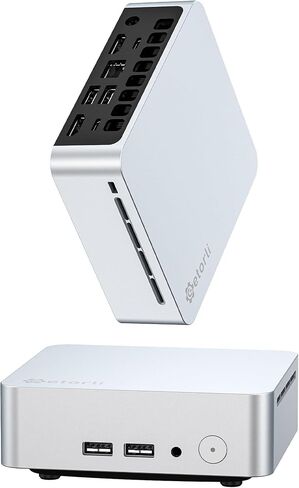 Getorli Mini PC AMD Ryzen 5 3550H (Max 3.7GHz), 16G DDR4 1TB NVMe SSD Mini Computers, Triple 4K Display Mini Desktop Computer, WiFi 6 Bluetooth 5.3, Dual HDMI Type-C, Small PC for Office, Home, HTPC in Kuwait