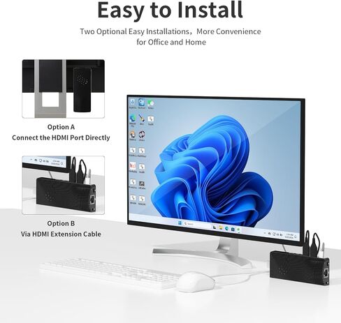 Mini PC Stick Fanless, Celeron J4105, 8GB RAM 128GB Storage, Micro Computer Stick Supports 4K 60HZ HDMI, USB PD3.0, Gigabit Ethernet, Wi-Fi 5 on Business, Industrial, Office, Media, Video in Kuwait