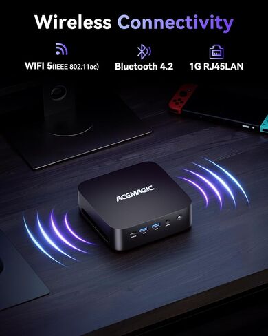 ACEMAGIC K1 Mini PC, AMD Ryzen 4300U 28W Processor, 16GB DDR4 RAM 512GB SSD (Beat 3300U/N150/N97) Mini Computers 11 Pro, HDMI+DP1.4 Dual 4K UHD, Gigabit Ethernet Mini Desktop PC Black in Kuwait