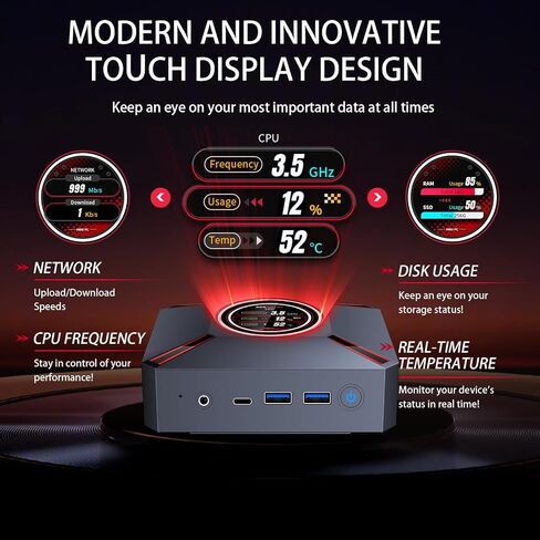 Mini PC Win 11 Pro, Mini Computers Core i9-12900HK (14C/20T, up to 5.0GHz) 32GB DDR4,DP/HDMI 8K/4K,2TB PCIe 3.0 SSD, WiFi 6, BT 5.2 Desktop Computers for Office & Business(32GB+2TB) in Kuwait