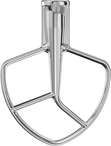 5QT 304 Stainless Steel Flat Beater, Replacement Paddle Attachment Only for KitchenAid 5QT Bowl‑Lift Heavy‑Duty Stand Mixer, Fits K5, KP50, KG25 Series, Polished, Dishwasher Safe in Kuwait