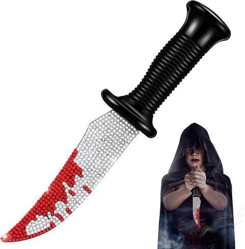 Hohean 10.5" Halloween Ghost Face Bling Fake Prop Knife in Kuwait