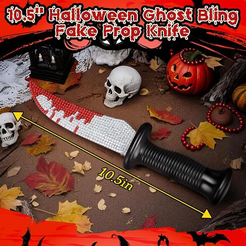 Hohean 10.5" Halloween Ghost Face Bling Fake Prop Knife in Kuwait