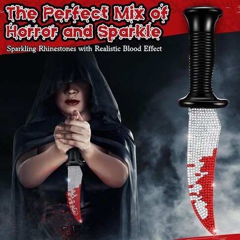 Hohean 10.5" Halloween Ghost Face Bling Fake Prop Knife in Kuwait
