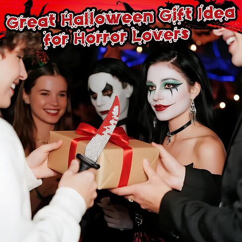 Hohean 10.5" Halloween Ghost Face Bling Fake Prop Knife in Kuwait