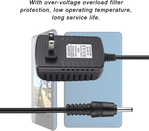 ASHATA 12V 1.5A AC Charger Adapter for Iconia Tab A500 Series Tablet, Short Circuit, IC, Extra Long 2.95ft AC Adapter Power Cord, US in Kuwait