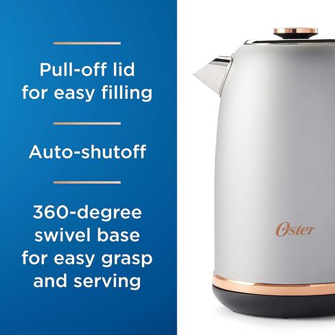 Oster Electric Kettle, Metropolitan Collection with Rose Gold Accents in Kuwait