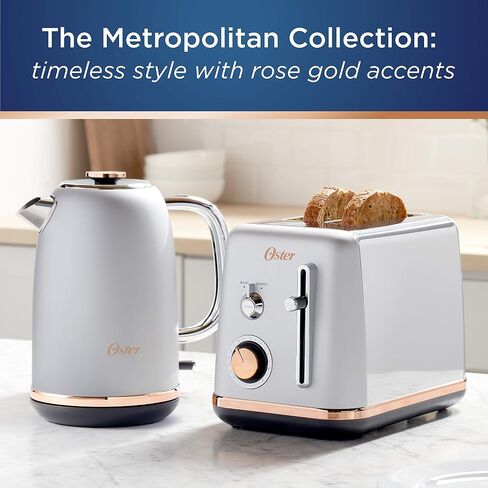 Oster Electric Kettle, Metropolitan Collection with Rose Gold Accents in Kuwait