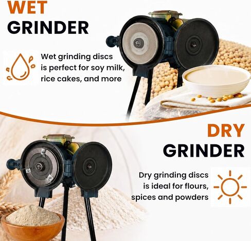 Electric Grain Mill Grinder 3000W - Wet & Dry Dual Use in Kuwait