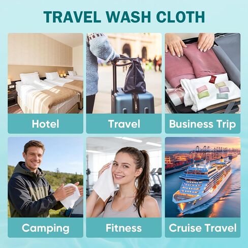 42PCS Disposable Washcloths for Adults, Compressed Towel Tablets for Travel in Kuwait