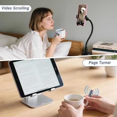 Phone Camera Remote Control for iPhone Android iPad with Zoom, Bluetooth Camera Remote Clicker with Front/Rear Camera Switch, Fingertip Bluetooth Button for Photo & Video Recording Content Creator. in Kuwait