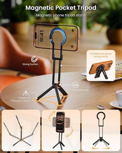 Foldable Magnetic Phone Tripod for MagSafe for Smartphone Stand in Saudi Arabia