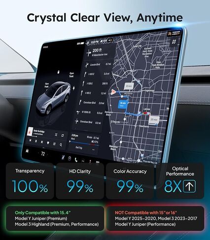 Wigoo for 2025 Tesla Model Y & Model 3 Screen Protector, 15.4", HD in Kuwait