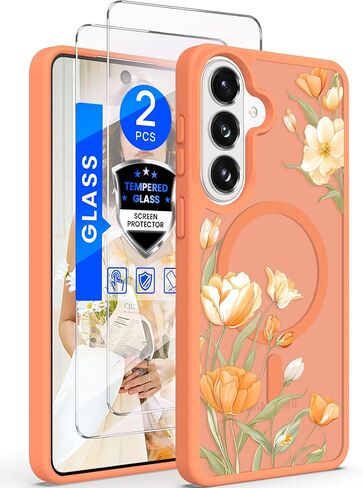 Yucenx Magnetic Translucent Flower Case for Samsung Galaxy S26-Colorful in Kuwait