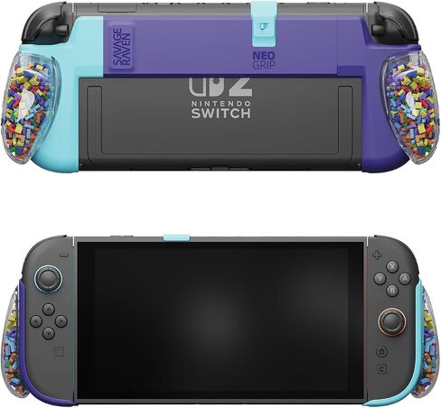 Savage Raven by Skull & Co. NeoGrip: an Ergonomic Grip Hard Shell with Replaceable Grips [to fit All Hands Sizes] for Nintendo Switch 2 - Color Block Edition in Kuwait