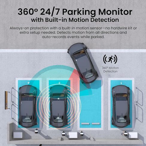 RexingUSA R4-RD 4-Channel Dash Cam, Front Rear and Dual Side 1080p Cameras, 360° Parking Monitor, Wi-Fi GPS, IR Night Vision, App Control, Type-C Power, OBD Hardwire Kit Included in Kuwait