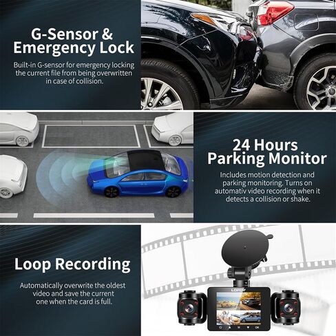 360° 4 Channel Dash Cam Front and Rear Inside in Saudi Arabia