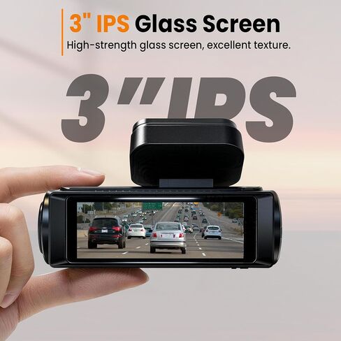 4K Dash Cam Front with Built-in WiFi, Dash Camera for Cars, 32GB Card Included, Super Night Vision Dash Camera, Loop Recording Car Camera, G-Sensor, 24H Parking Monitor, Supports Up to 256GB in Saudi Arabia