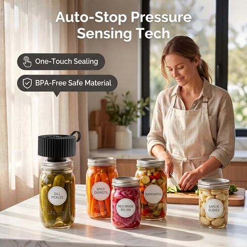 Electric Mason Jar Vacuum Sealer Kit, Automatic Jar Sealer in Saudi Arabia