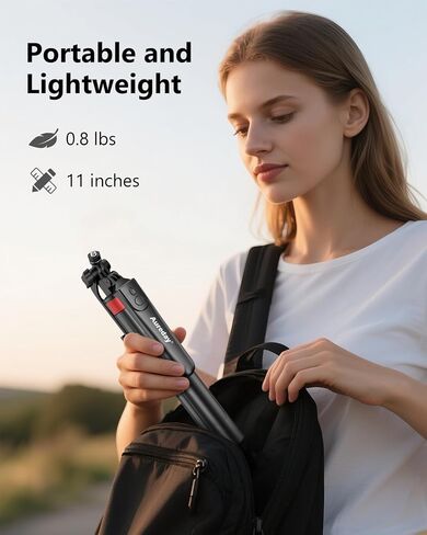 Aureday 72" Phone Tripod and Selfie Stick, Cell Phone Tripod Stand with Wireless Remote & Extendable Phone Mount for Travel/Selfie/Recording/Vlogging, Compatible with iPhone/Android/Camera in Saudi Arabia