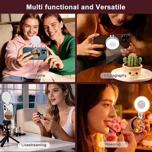 Selfie Light for iPhone with Makeup Mirror–360° Rotation in Saudi Arabia