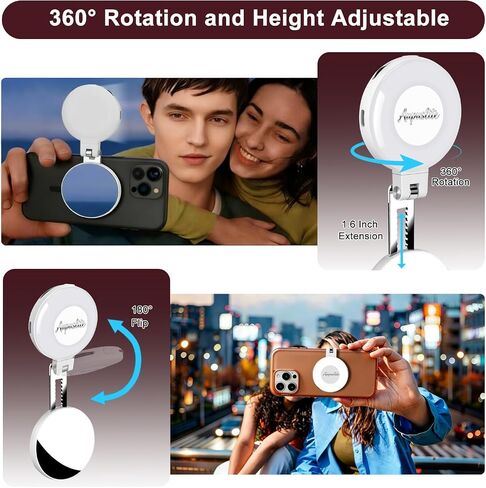 Selfie Light for iPhone with Makeup Mirror–360° Rotation in Saudi Arabia