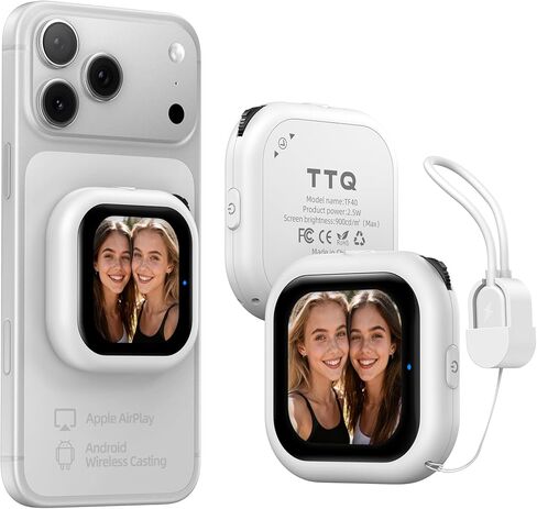 TTQ Wireless Vlog Selfie Monitor Screen, 4K AMOLED Display Bluetooth Remote in Saudi Arabia