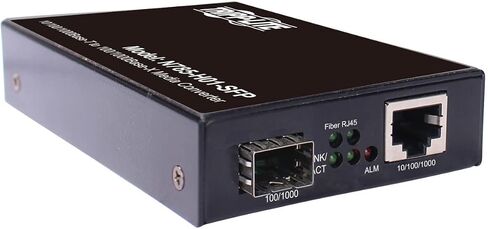 TRIPP LITE Network Copper RJ45 Ethernet to Fiber Optic SFP Transceiver Media Converter Extender, Hardened Housing, 10/100/1000 Mbps, AC Power, 2-Year Manufacturer's Warranty (N785-H01-SFP) in Saudi Arabia