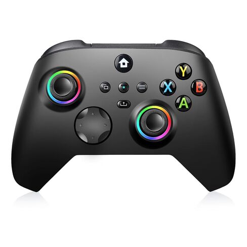 vaomon Wireless Controller Compatible With Xbox One, Xbox Series X/S, Xbox One X/S, PC, With RGB LED Light, Mappable Buttons, 3.5mm Headphone Jack, With 2.4GHZ Wireless Adapter Gamepad Dark Black in Kuwait