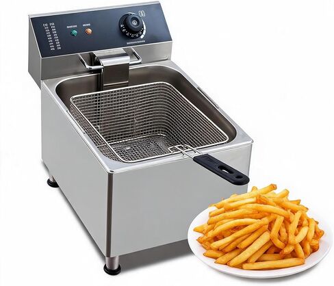 Stainless Steel Deep Fryer 11L Adjustable Temperature in Kuwait