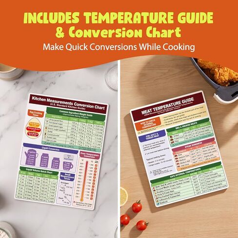 Air Fryer Cheat Sheet Set, 3-in-1 Magnetic Cooking Guide for Beginners/Pros in Kuwait