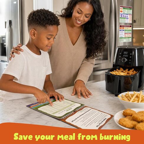 Air Fryer Cheat Sheet Set, 3-in-1 Magnetic Cooking Guide for Beginners/Pros in Kuwait