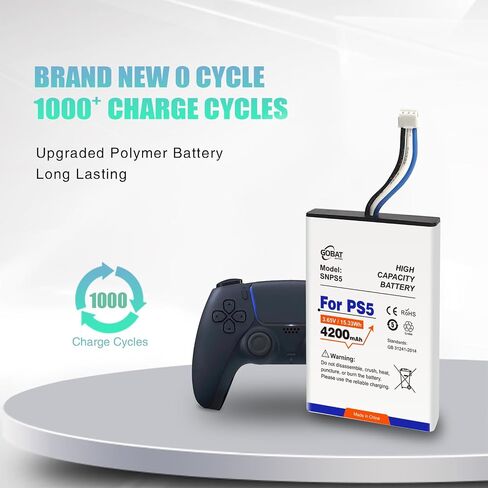 PS5 Controller Battery Replacement,4200mAh High Capacity Compatible for Wireless PlayStation 5 Controller CFI-ZCT1W CFI-ZCT1B CFI-ZCT1U with Repair Tools in Kuwait