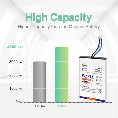 PS5 Controller Battery Replacement,4200mAh High Capacity Compatible for Wireless PlayStation 5 Controller CFI-ZCT1W CFI-ZCT1B CFI-ZCT1U with Repair Tools in Kuwait