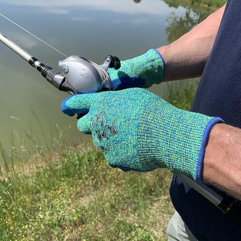 Rock Fish FP3703 Filet Gripper Fishing Gloves, Cut-Resistant Filet, Food Prep, Salt & Fresh Water in Kuwait