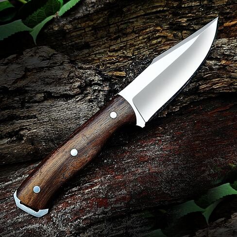 Handmade Full Tang Hunting Knife - 10 Inch High Carbon Steel Blade, Durable Rosewood Handle, & Sheath – Perfect for Outdoor Adventures, Camping, & Survival in Kuwait