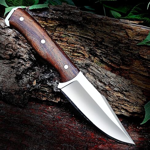 Handmade Full Tang Hunting Knife - 10 Inch High Carbon Steel Blade, Durable Rosewood Handle, & Sheath – Perfect for Outdoor Adventures, Camping, & Survival in Kuwait