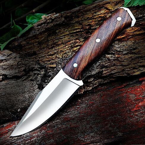 Handmade Full Tang Hunting Knife - 10 Inch High Carbon Steel Blade, Durable Rosewood Handle, & Sheath – Perfect for Outdoor Adventures, Camping, & Survival in Kuwait